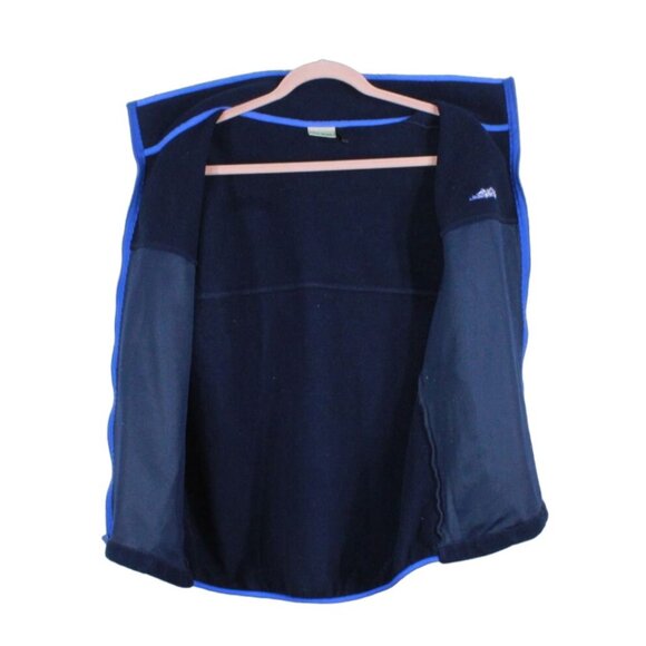 L.L. Bean Navy Blue Fleece Vest Full Zip Sleeveless Mens Size M Outerwear - Picture 7 of 9